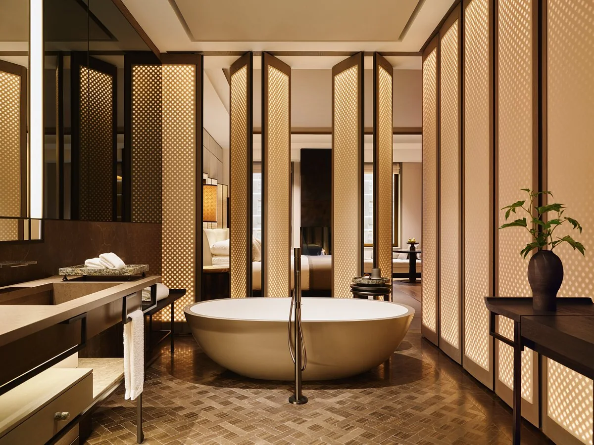 Aman New York — Banyo · Bölücüler ve küvet